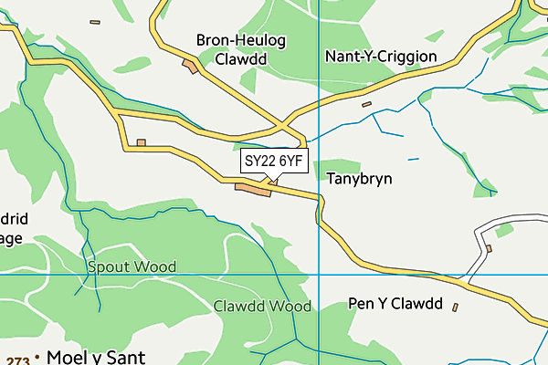 SY22 6YF map - OS VectorMap District (Ordnance Survey)