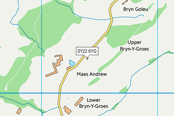 SY22 6YG map - OS VectorMap District (Ordnance Survey)