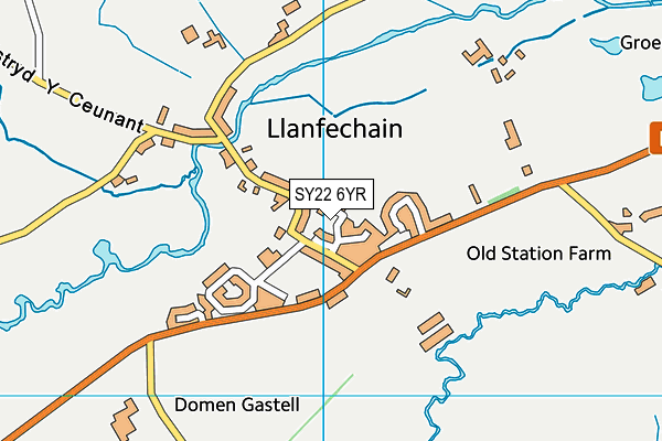 SY22 6YR map - OS VectorMap District (Ordnance Survey)