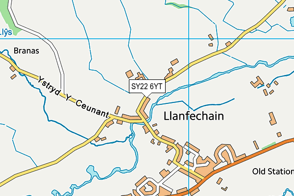 SY22 6YT map - OS VectorMap District (Ordnance Survey)