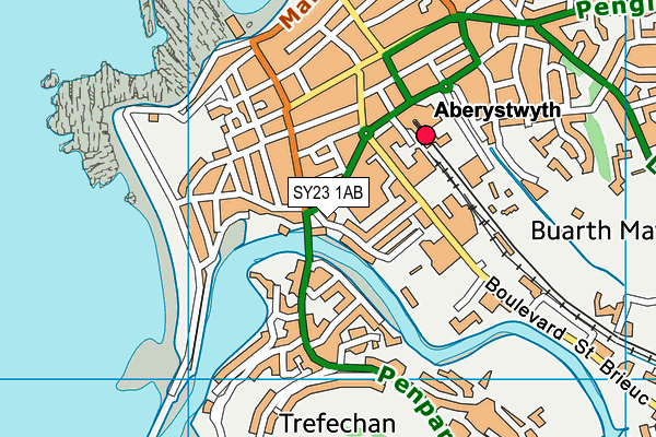 SY23 1AB map - OS VectorMap District (Ordnance Survey)