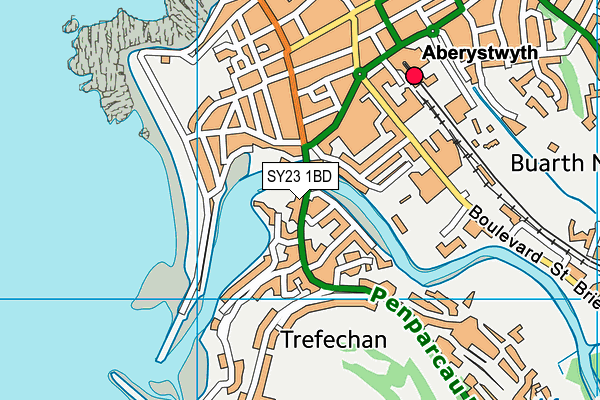 SY23 1BD map - OS VectorMap District (Ordnance Survey)