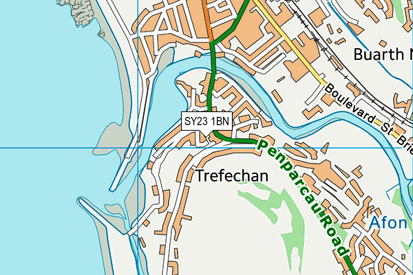 SY23 1BN map - OS VectorMap District (Ordnance Survey)