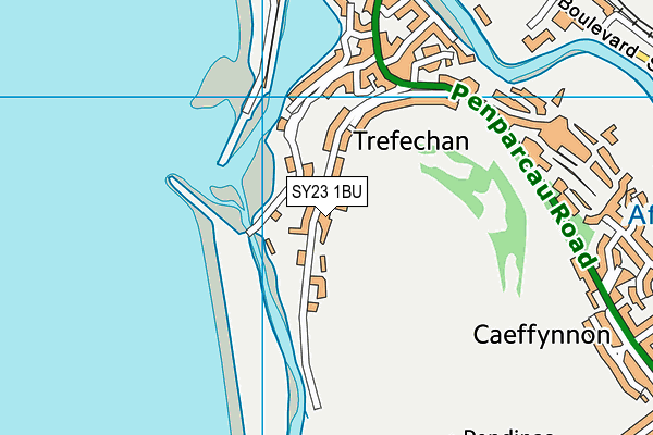 SY23 1BU map - OS VectorMap District (Ordnance Survey)