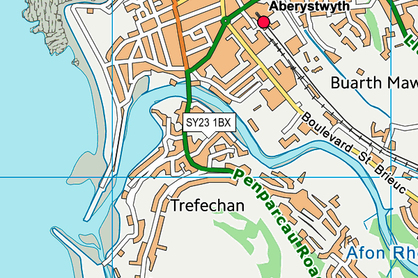 SY23 1BX map - OS VectorMap District (Ordnance Survey)