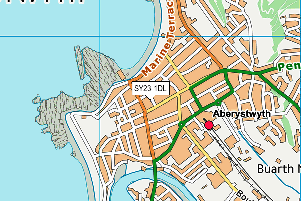 SY23 1DL map - OS VectorMap District (Ordnance Survey)