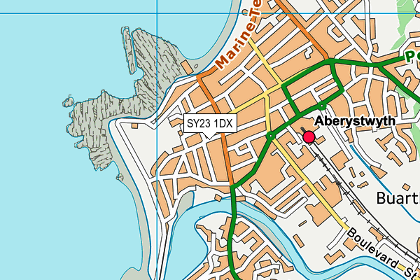 SY23 1DX map - OS VectorMap District (Ordnance Survey)