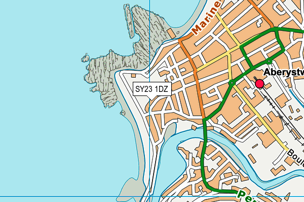 SY23 1DZ map - OS VectorMap District (Ordnance Survey)