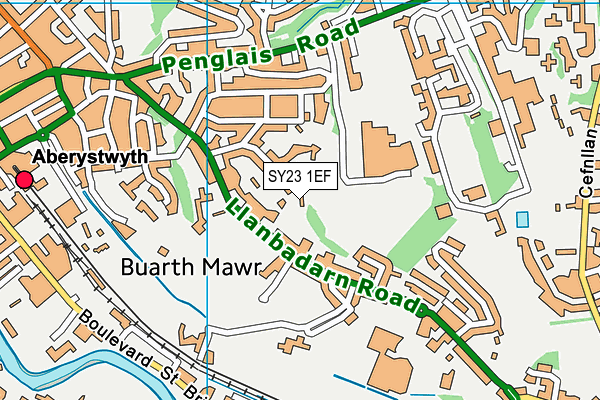 SY23 1EF map - OS VectorMap District (Ordnance Survey)