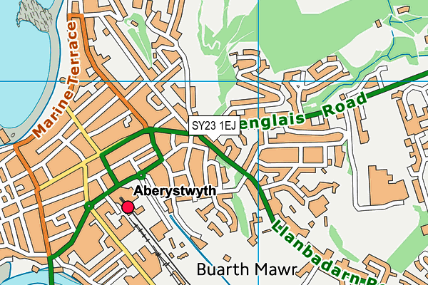 SY23 1EJ map - OS VectorMap District (Ordnance Survey)