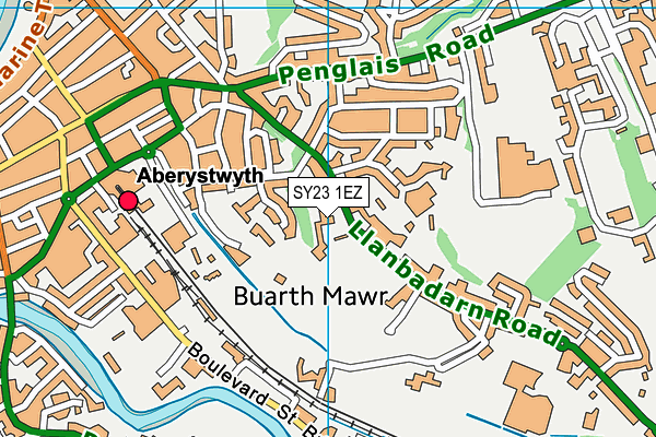Ysgol Padarn Sant map (SY23 1EZ) - OS VectorMap District (Ordnance Survey)