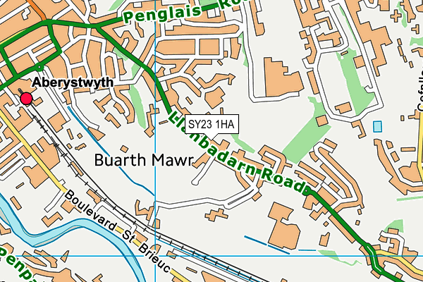 SY23 1HA map - OS VectorMap District (Ordnance Survey)