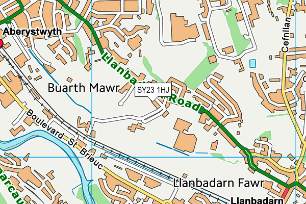 SY23 1HJ map - OS VectorMap District (Ordnance Survey)