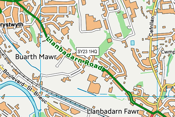 SY23 1HQ map - OS VectorMap District (Ordnance Survey)