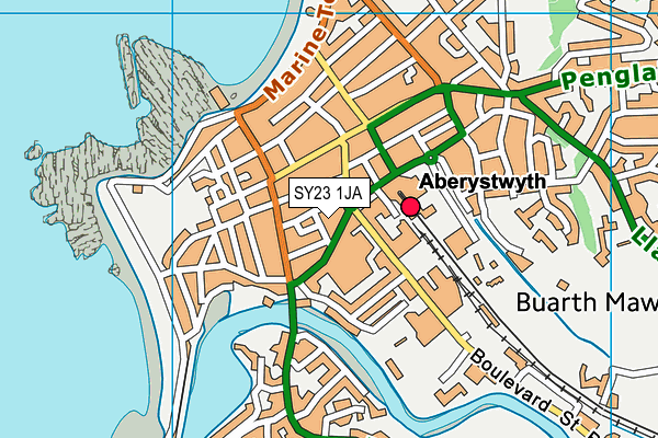 SY23 1JA map - OS VectorMap District (Ordnance Survey)