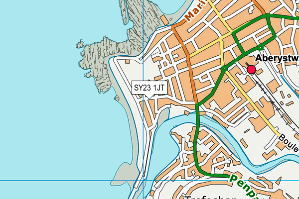 SY23 1JT map - OS VectorMap District (Ordnance Survey)