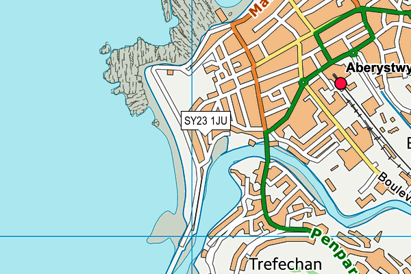 SY23 1JU map - OS VectorMap District (Ordnance Survey)