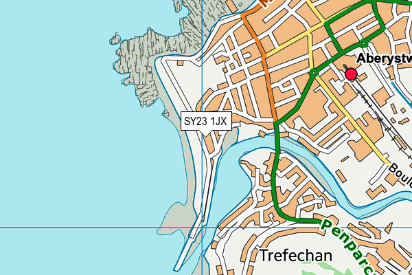SY23 1JX map - OS VectorMap District (Ordnance Survey)