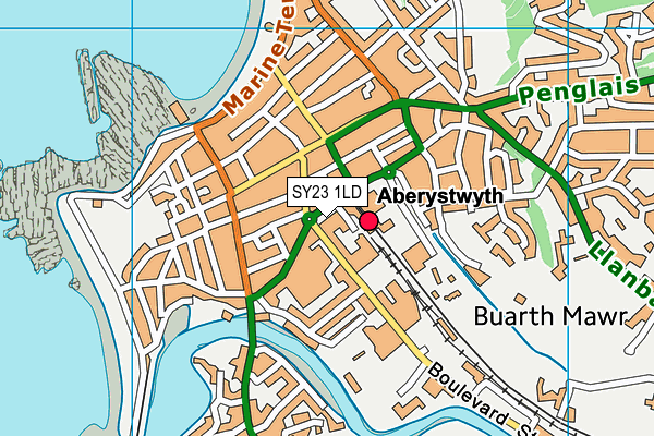 SY23 1LD map - OS VectorMap District (Ordnance Survey)