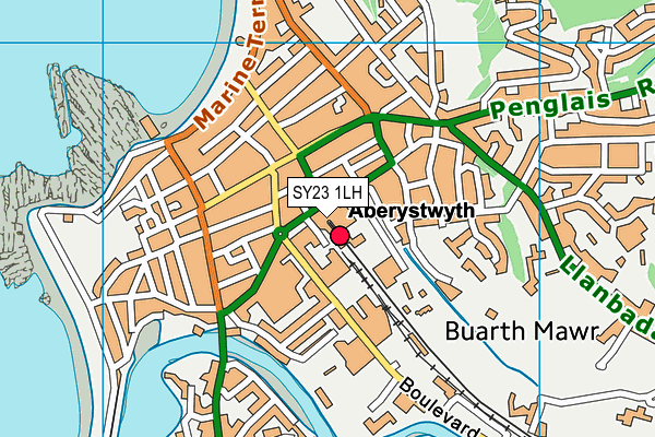 SY23 1LH map - OS VectorMap District (Ordnance Survey)