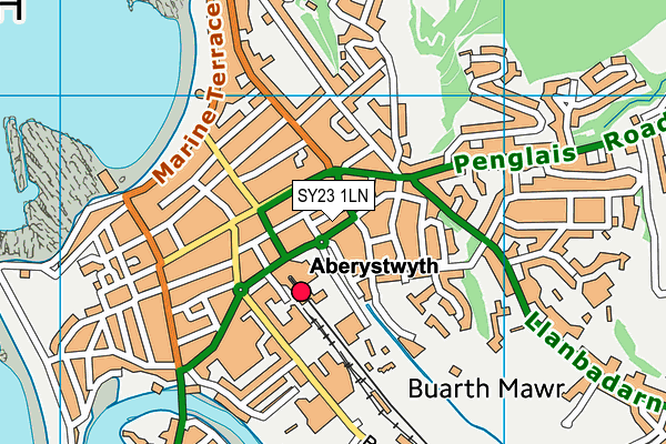 SY23 1LN map - OS VectorMap District (Ordnance Survey)