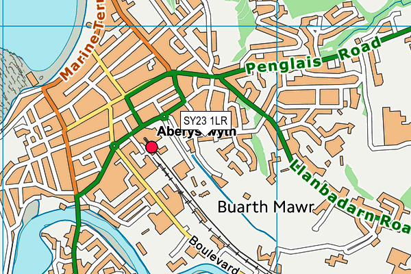 SY23 1LR map - OS VectorMap District (Ordnance Survey)