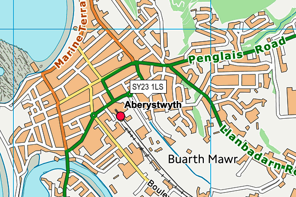 SY23 1LS map - OS VectorMap District (Ordnance Survey)