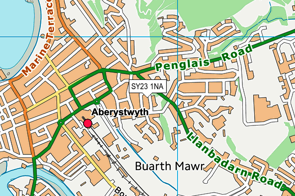 SY23 1NA map - OS VectorMap District (Ordnance Survey)