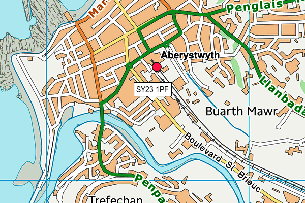 SY23 1PF map - OS VectorMap District (Ordnance Survey)