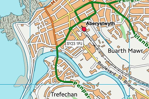 SY23 1PJ map - OS VectorMap District (Ordnance Survey)