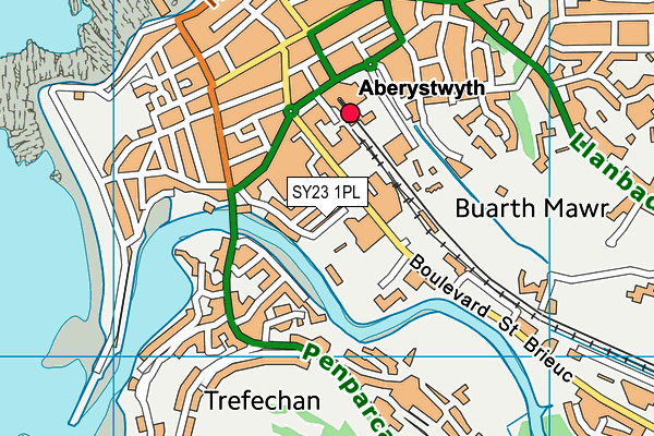 SY23 1PL map - OS VectorMap District (Ordnance Survey)