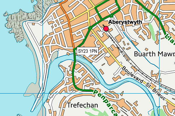 SY23 1PN map - OS VectorMap District (Ordnance Survey)