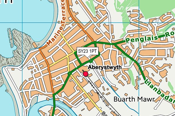 SY23 1PT map - OS VectorMap District (Ordnance Survey)