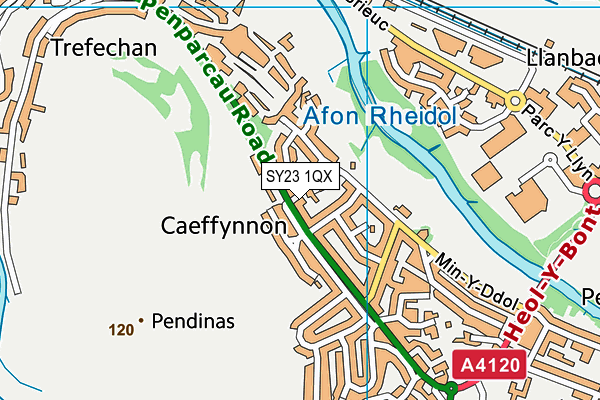 SY23 1QX map - OS VectorMap District (Ordnance Survey)