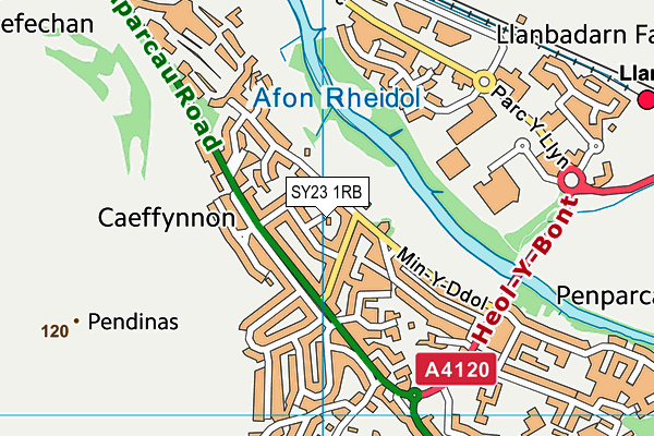 SY23 1RB map - OS VectorMap District (Ordnance Survey)