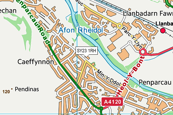 SY23 1RH map - OS VectorMap District (Ordnance Survey)