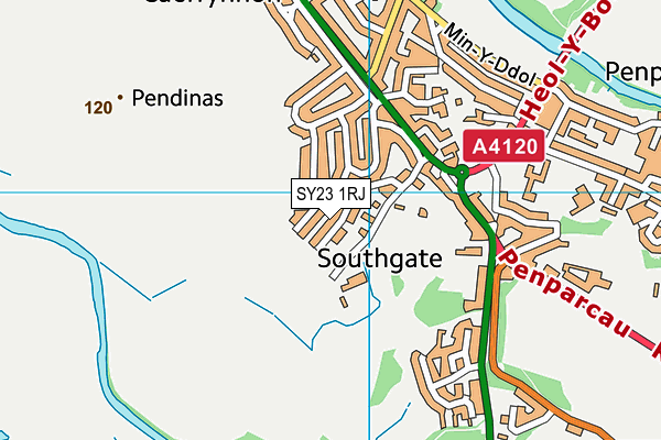 SY23 1RJ map - OS VectorMap District (Ordnance Survey)