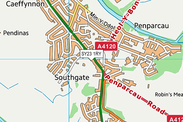 SY23 1RY map - OS VectorMap District (Ordnance Survey)