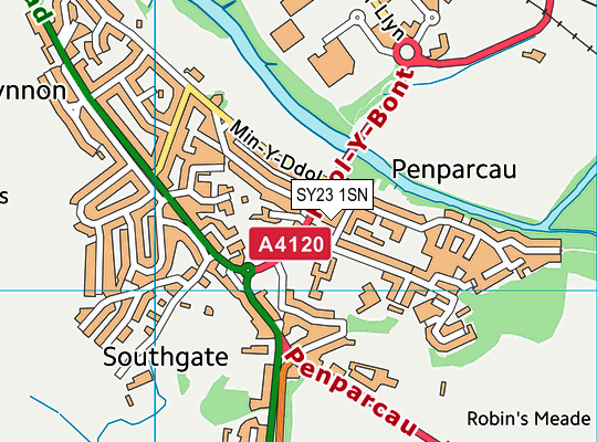 SY23 1SN map - OS VectorMap District (Ordnance Survey)