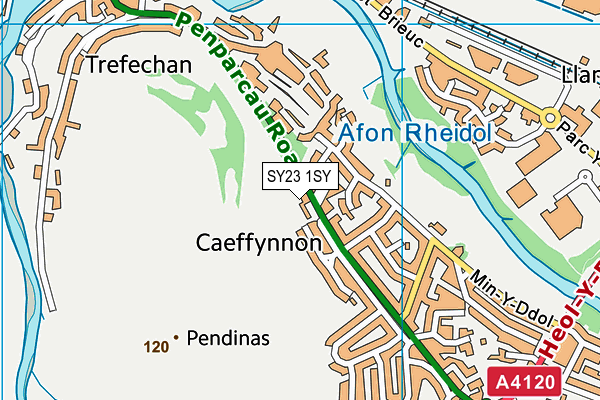 SY23 1SY map - OS VectorMap District (Ordnance Survey)