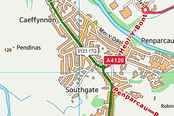 SY23 1TQ map - OS VectorMap District (Ordnance Survey)