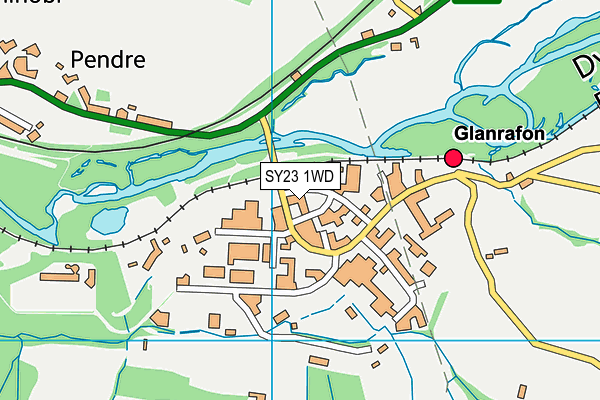 SY23 1WD map - OS VectorMap District (Ordnance Survey)