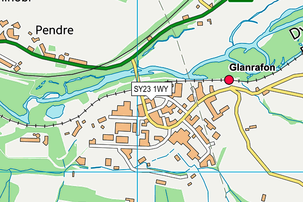 SY23 1WY map - OS VectorMap District (Ordnance Survey)