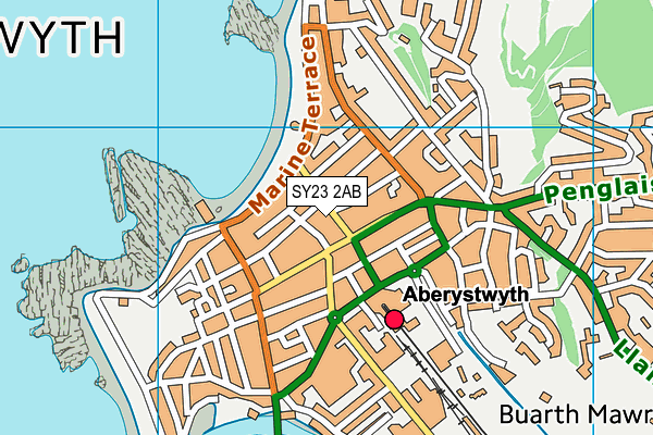 SY23 2AB map - OS VectorMap District (Ordnance Survey)