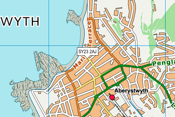 SY23 2AJ map - OS VectorMap District (Ordnance Survey)