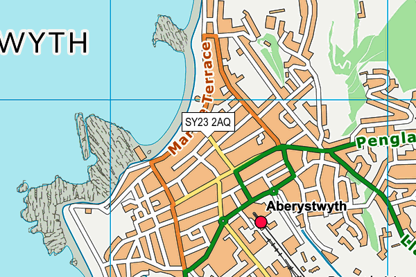 SY23 2AQ map - OS VectorMap District (Ordnance Survey)