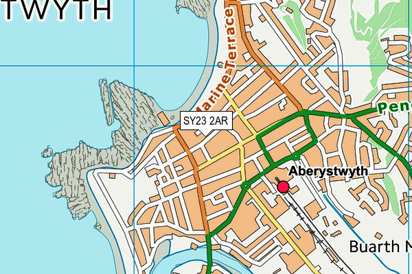 SY23 2AR map - OS VectorMap District (Ordnance Survey)