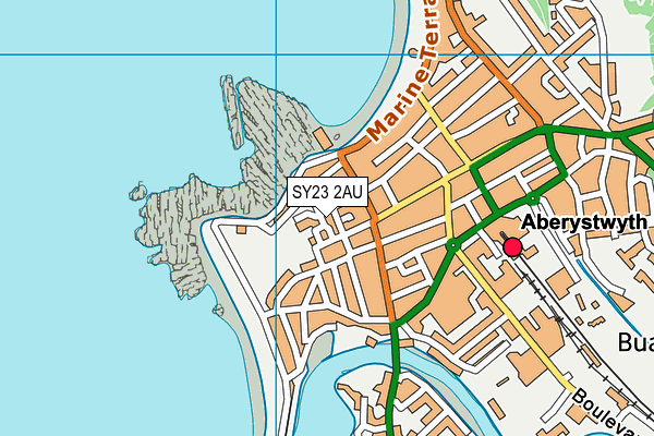 SY23 2AU map - OS VectorMap District (Ordnance Survey)