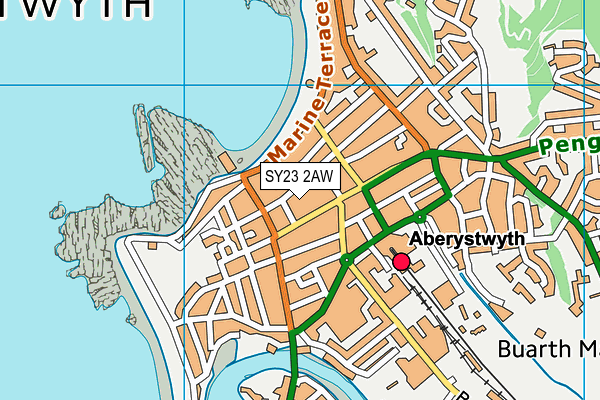 SY23 2AW map - OS VectorMap District (Ordnance Survey)