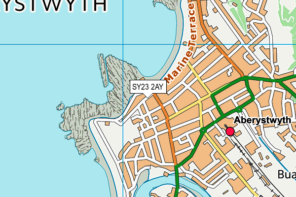 SY23 2AY map - OS VectorMap District (Ordnance Survey)